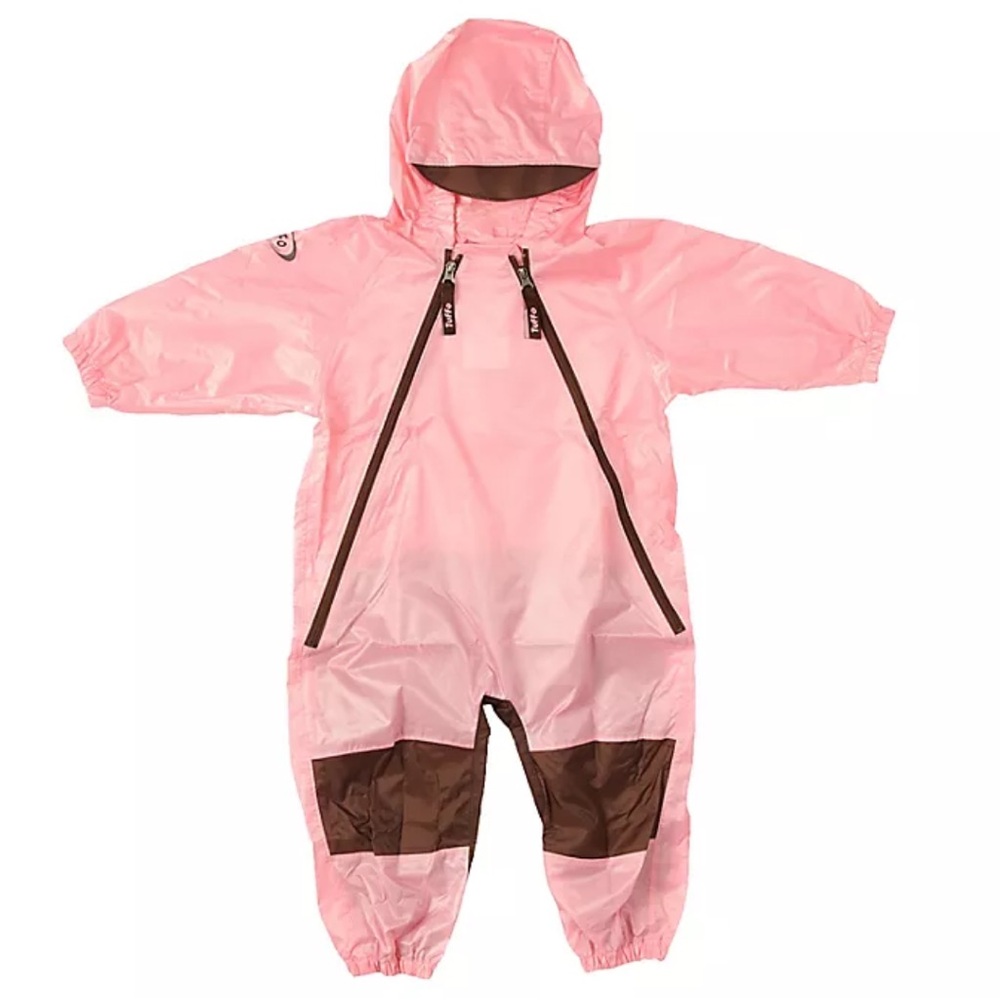 Pink toddler Tuffo rain suit NWOT size 4